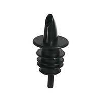 Flaschenausgiesser, schwarz, aus Polyethylen, passend auf 0,7 und 1,5 l Flasche