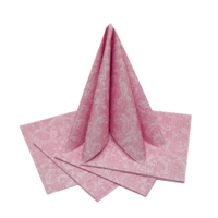 Napkin Flower 1/4, 40x40cm, bordeaux _1