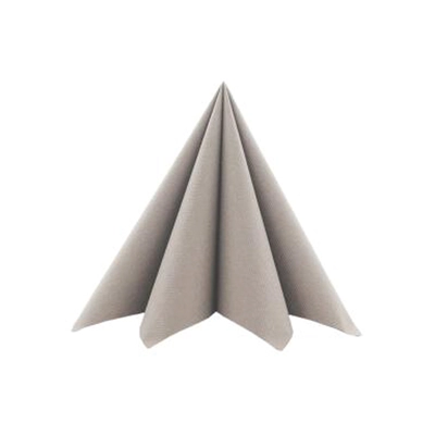 Serviettes Airlaid, 40x40cm, 1/4, gris beige _2