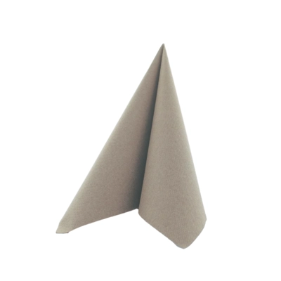 Serviettes Airlaid, 40x40cm, 1/4, gris beige _2