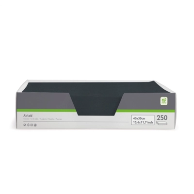Sets de table hulu Soft Airlaid 30 x 40 cm noir, papier Airlaid_2