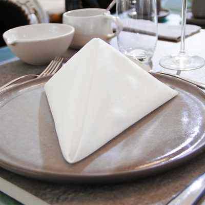 Dinnertex Lite serviettes 1/4, 40x40 cm, blanc _2