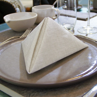 Dinnertex Lite serviettes 1/4, 40x40cm, gris clair _2