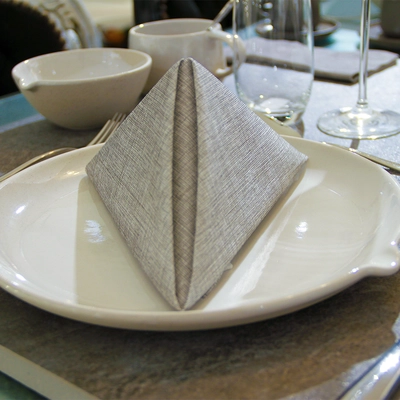 Dinnertex Lite serviettes 1/4, 40x40cm, gris foncé _2