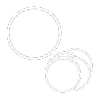 Tassen-, Glasuntersetzer weiss, 95 mm, 7-lagig _1