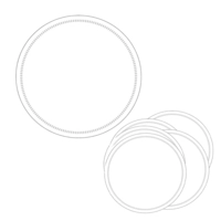 Tassen-, Glasuntersetzer weiss, 95 mm, 7-lagig 
