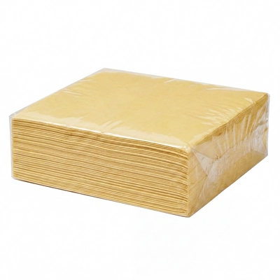 Dinnertex Dots Servietten 1/4, 50er Pack,  40x40 cm, gelb_1