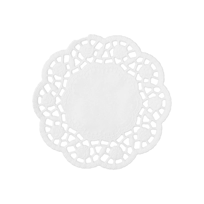 Dessous broderie blanc, motif de rose, Ø 10 cm _1