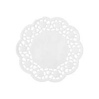 Dessous broderie blanc, motif de rose, Ø 10 cm 