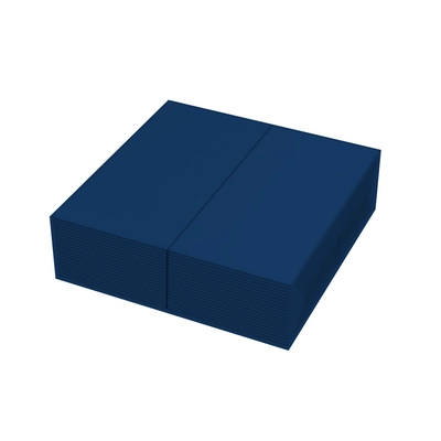 Brunch serviettes, 33x33cm, 1/8, bleu 2 couches_1