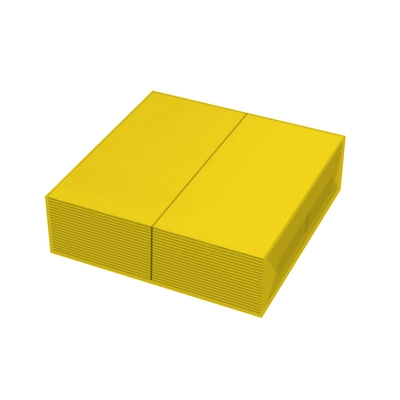 Brunch serviettes, 33x33cm, 1/8, jaune 2 couches_1