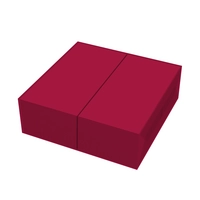 Dinner Servietten, 40x40cm, 1/8, bordeaux, 3-lagig