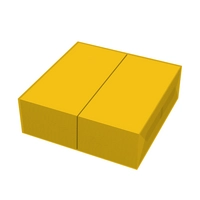 Dinner Servietten, 40x40cm, 1/8, gelb,  3-lagig