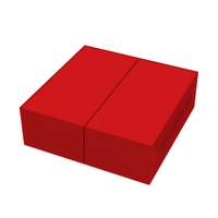 Dinner Servietten, 40x40cm, 1/8, rot, 3-lagig