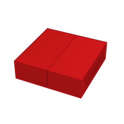 Brunch/Snack Servietten, 33x33cm, 1/8, rot, 2-lagig_1