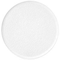 Assiette Nori ronde, blanche, 37,5cm Ø Porcelaine biscuit relief complet