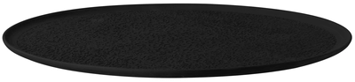 Nori Plat rond, noir, Ø 37.5cm Porcelaine biscuit en relief complet_2