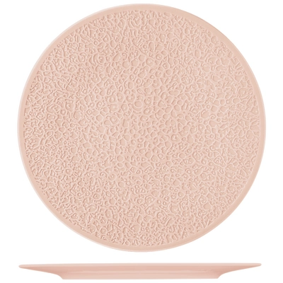 Nori Assiette plate, rose, Ø 33 cm, relief complet _1
