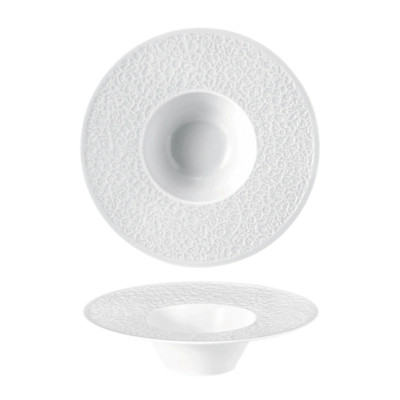 Nori Assiette creuse blanche, Ø 26.5 cm, bord avec relief_1