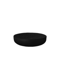Nori Piédestal de service noir mat, Ø 16 cm, porcelaine biscuit en plein relief