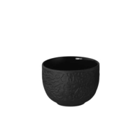 Nori Dipschale schwarz,  Ø 7 cm, aussen matt mit  Relief