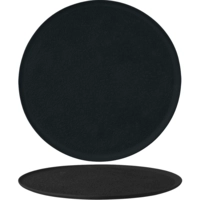 Nori Plat noir mat, Ø 37.8 cm,  porcelaine biscuit en relief complet