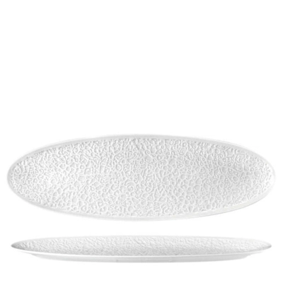 Nori plateau plat, blanc 44x14 cm, relief complet _1