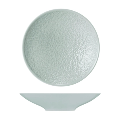 Nori Teller Coupe tief, arktisblau Ø 23 cm,  H: 5.3cm, Vollrelief_1