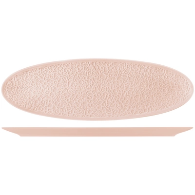 Nori Platte Coupe flach, rosa, 44 x 14 cm, Vollrelief_1