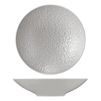 Nori Assiette coupe creuse, gris argenté, Ø 23 cm H: 5.6 cm, relief complet