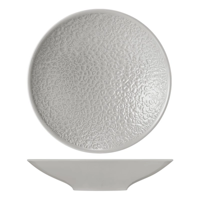Nori Assiette coupe gris argenté, Ø 26 cm, H: 5 cm relief complet_1