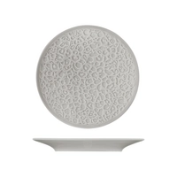 Nori Assiette plate, gris argenté, Ø 16.5 cm relief complet