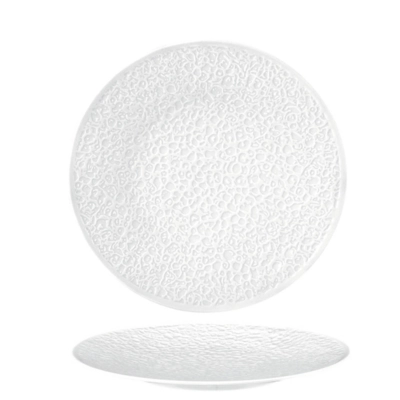 Nori Teller flach weiss, Ø 28 cm, Vollrelief _1