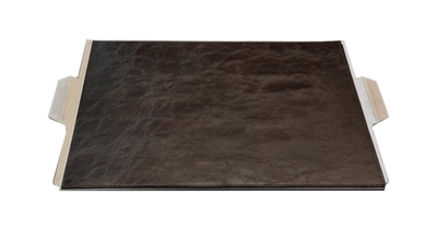 Set de table, app. cuir brun 35.7 x 32 cm Pour Dinetray _1