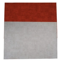 Set de table optique liège, gris/rouge, 33x43 cm 