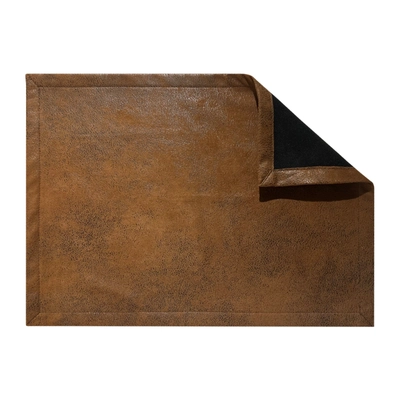 Set de table Vintage, Camel, 33 x 43 cm,  avec ourlet, lavable à 40° C, en cuir synthétique_1