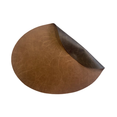 Set de table Vintage, Camel/Cacao, 33 x 43 cm ovale, utilisable des deux côtés_1