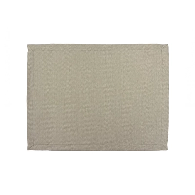 Smart Tischset, Beige, 43 x 33 cm Polyester, Woll/Sparrenoptik, waschbar 30°_1