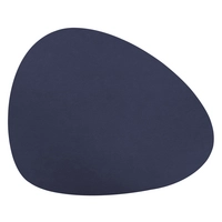 Aredo Tischset blau, recyceltes Leder,  organisch 44.5 x 36.5 cm, abwaschbar