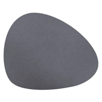 Aredo Tischset silber, recyceltes Leder,  organisch 44.5 x 36.5 cm, abwaschbar