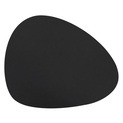 Aredo Tischset schwarz, recyceltes Leder,  organisch 44.5 x 36.5 cm, abwaschbar_1