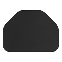 Aredo Tischset schwarz, recyceltes Leder,  trapez 41 x 31 cm, abwaschbar