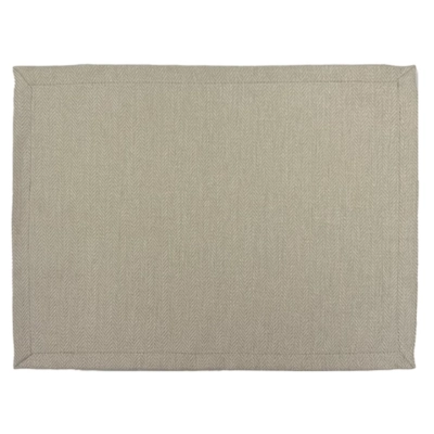 Smart Tischset Textil, Beige, 43 x 33 cm Polyester, Woll/Sparrenoptik, waschbar 30°_1