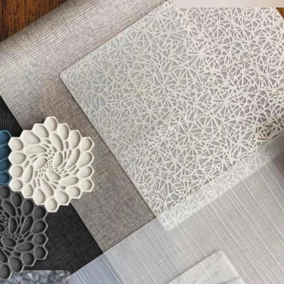 Modern Twist Tischset, silber, 40.6 x 30.5 cm, Silikon_2