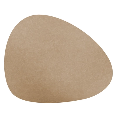 Aredo Tischset sand, recyceltes Leder,  organisch 44.5 x 36.5 cm, abwaschbar_1
