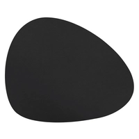 Aredo Tischset schwarz, recyceltes Leder,  organisch 44.5 x 36.5 cm, abwaschbar