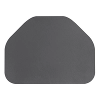 Aredo Set de table anthracite, cuir recyclé,  trapez 41 x 31 cm, lavable