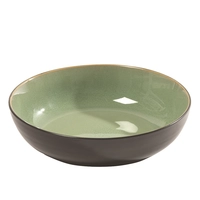 Pure Keramik, Bowl, grün/schwarz, 20 cm Ø, H: 5.1 Pascale Naessens