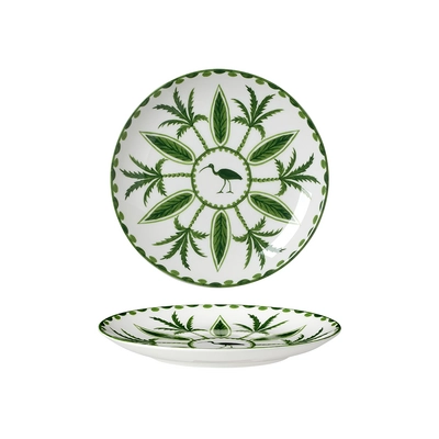Sultan's Garden grün Coupe Teller flach, Ø 16.5 cm William Edwars - Bone China _1