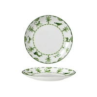 Sultan's Garden grün Coupe Teller flach, Ø 16.5 cm ,William Edwars - Bone China 